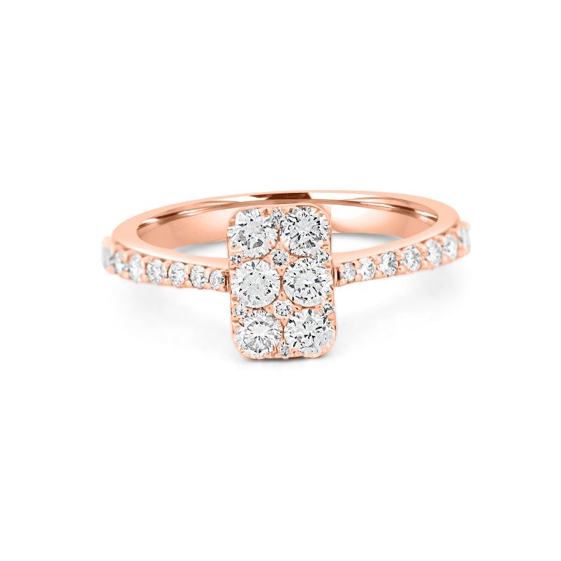 invisible rectangular ring - ZIZOV DIAMONDS