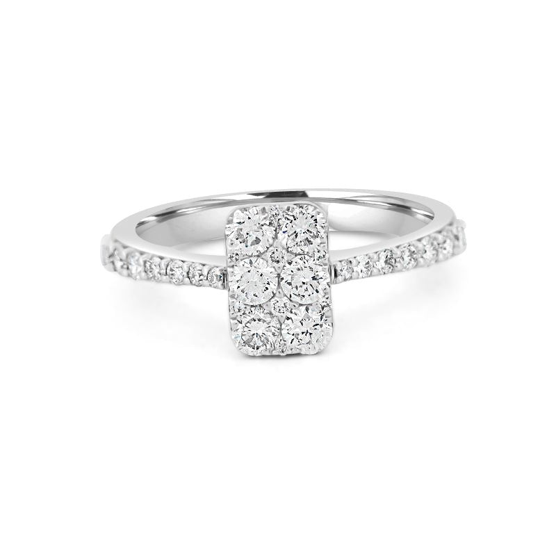 invisible rectangular ring - ZIZOV DIAMONDS