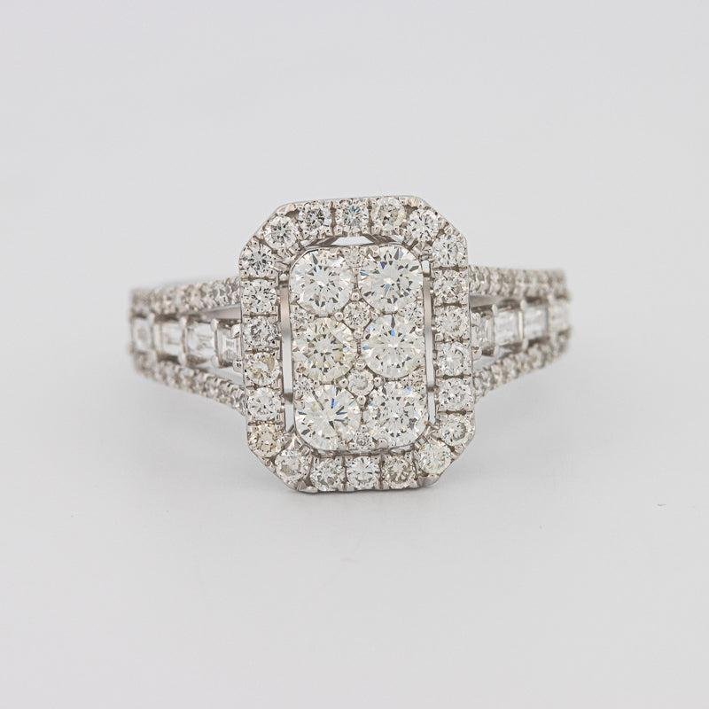 Invisible Rectangular Ring with Baguettes - ZIZOV DIAMONDS