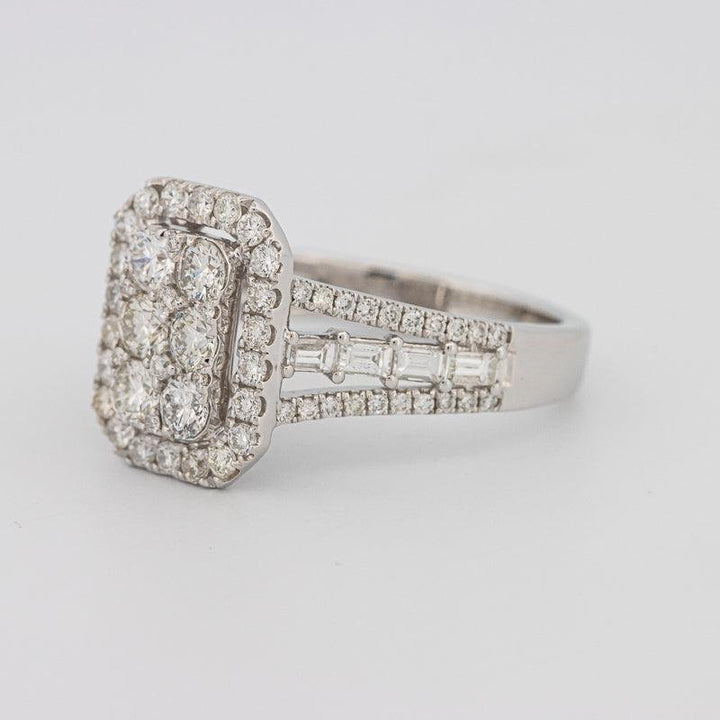 Invisible Rectangular Ring with Baguettes - ZIZOV DIAMONDS