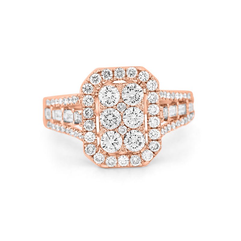 Invisible Rectangular Ring with Baguettes - ZIZOV DIAMONDS