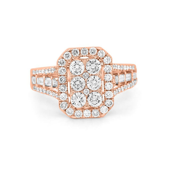Invisible Rectangular Ring with Baguettes - ZIZOV DIAMONDS
