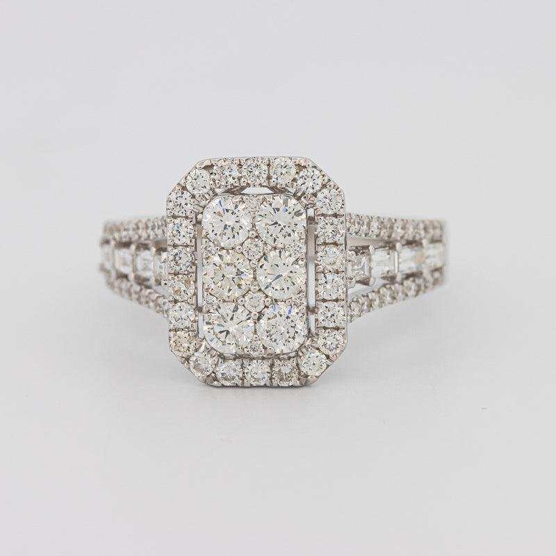 Invisible Rectangular Ring with Baguettes - ZIZOV DIAMONDS