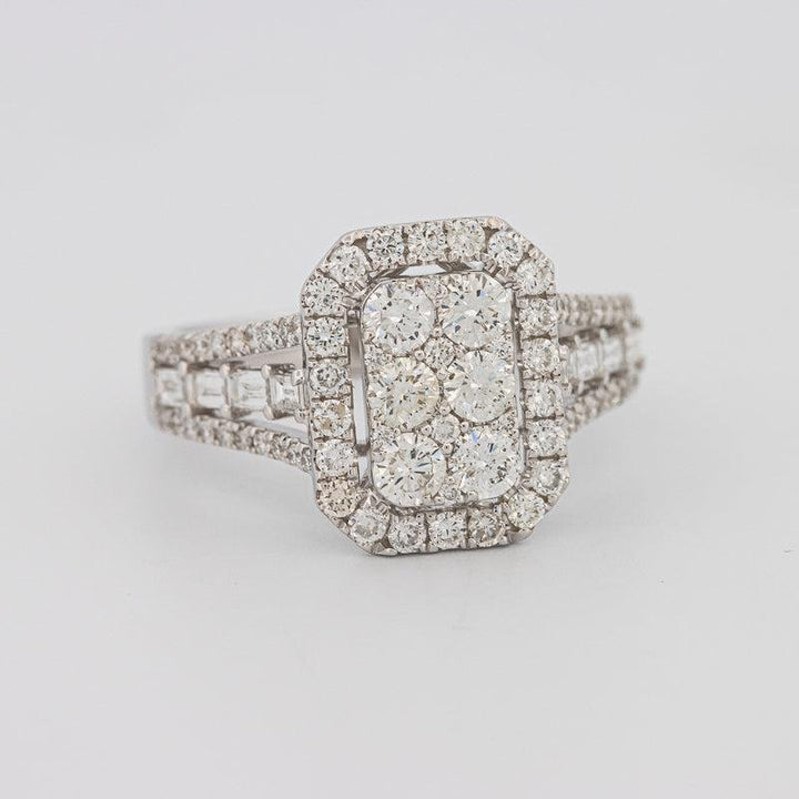 Invisible Rectangular Ring with Baguettes - ZIZOV DIAMONDS