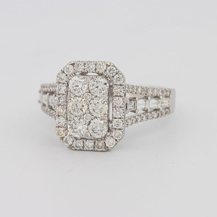 Invisible Rectangular Ring with Baguettes - ZIZOV DIAMONDS