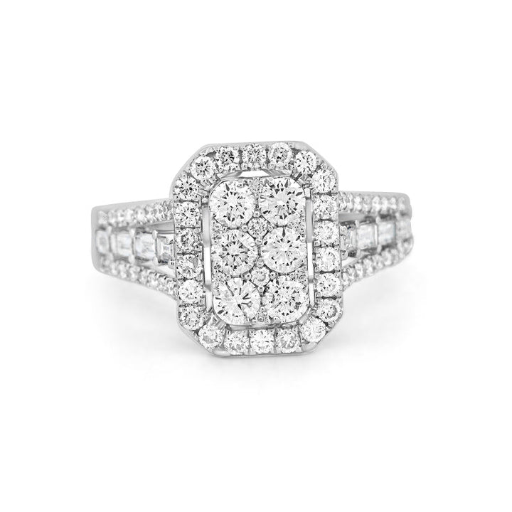 Invisible Rectangular Ring with Baguettes - ZIZOV DIAMONDS