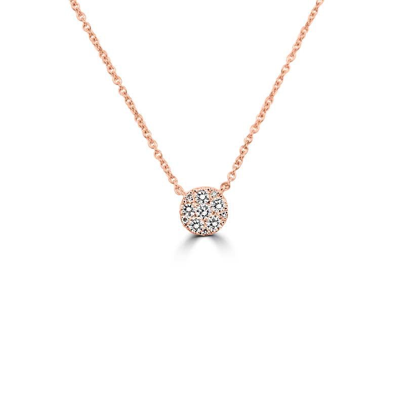 Invisible Round Diamond Pendant (small) - ZIZOV DIAMONDS