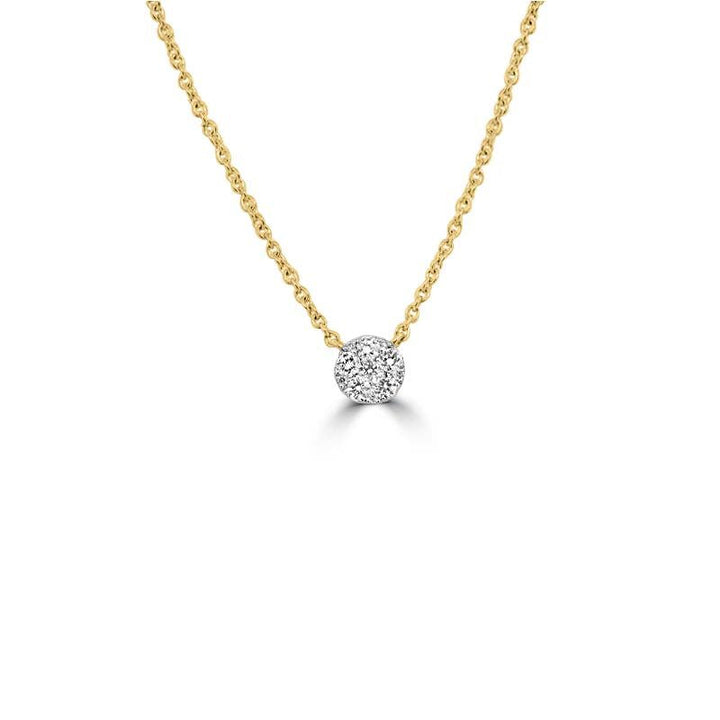 Invisible Round Diamond Pendant (small) - ZIZOV DIAMONDS
