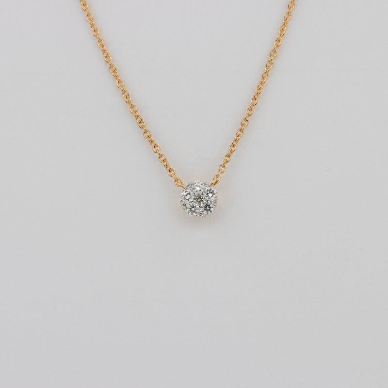 Invisible Round Diamond Pendant (small) - ZIZOV DIAMONDS