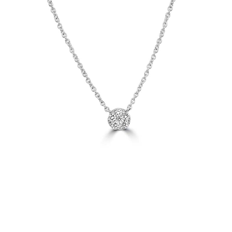 Invisible Round Diamond Pendant (small) - ZIZOV DIAMONDS