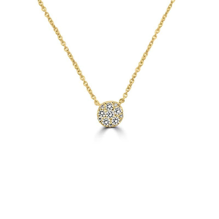 Invisible Round Diamond Pendant (small) - ZIZOV DIAMONDS