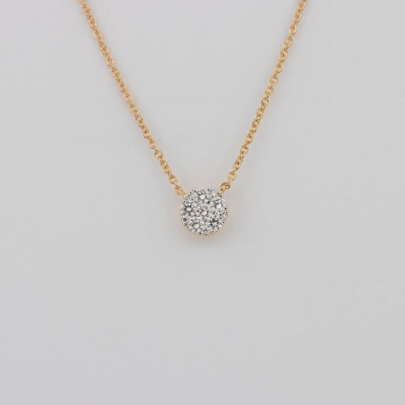 Invisible Round Diamond Pendant (small) - ZIZOV DIAMONDS