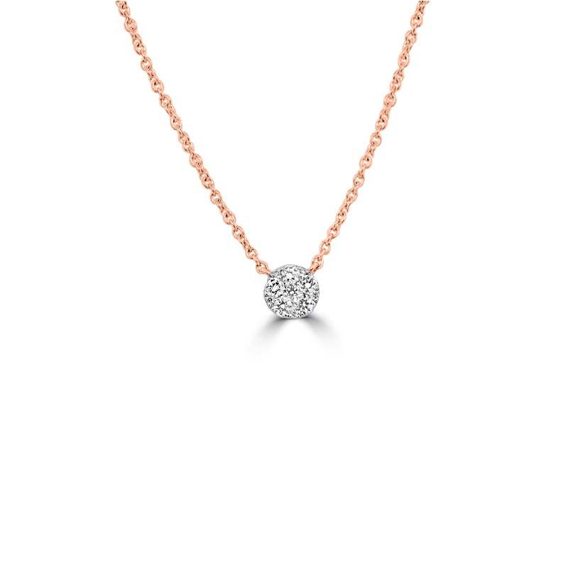 Invisible Round Diamond Pendant (small) - ZIZOV DIAMONDS
