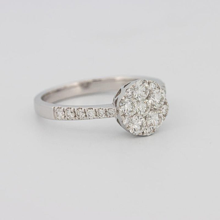 Invisible round diamond ring - ZIZOV DIAMONDS