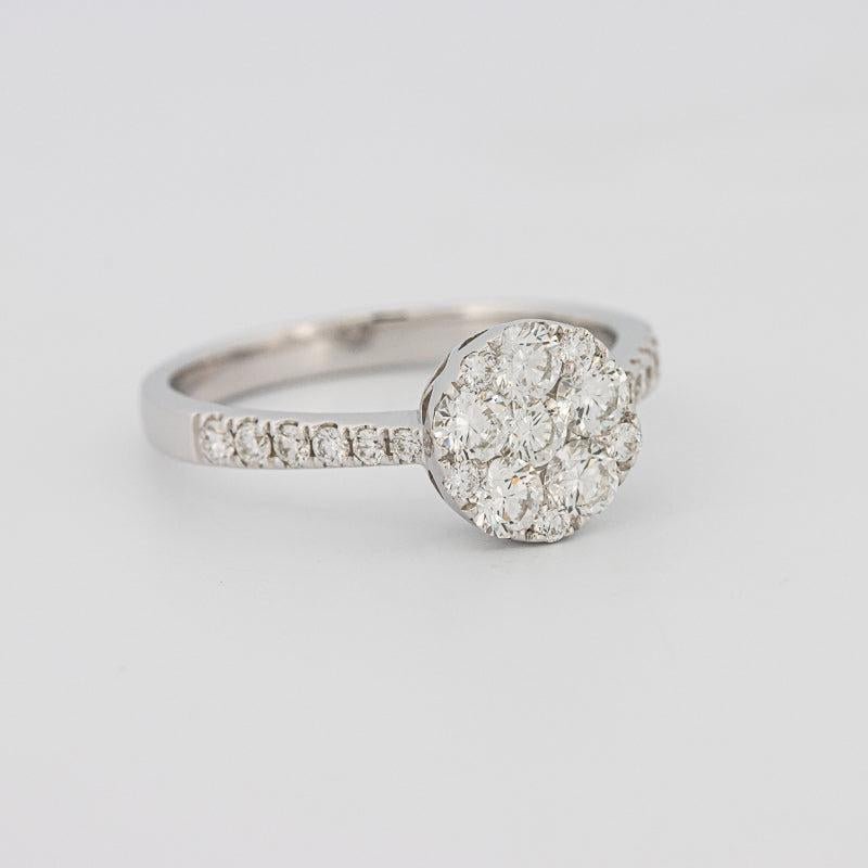 Invisible round diamond ring - ZIZOV DIAMONDS