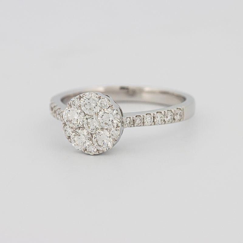 Invisible round diamond ring - ZIZOV DIAMONDS