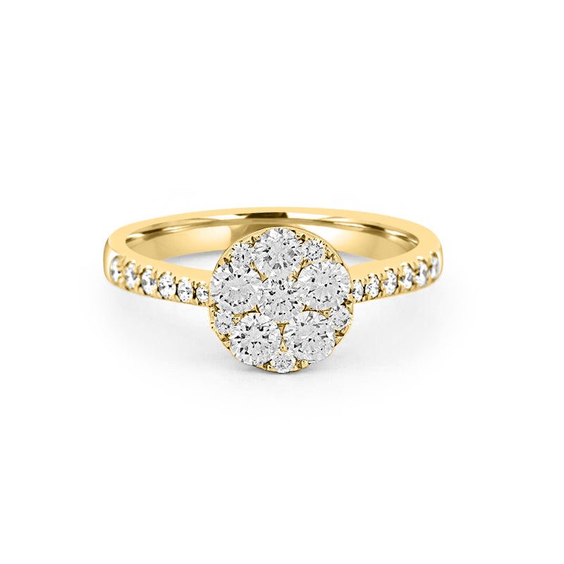Invisible round diamond ring - ZIZOV DIAMONDS