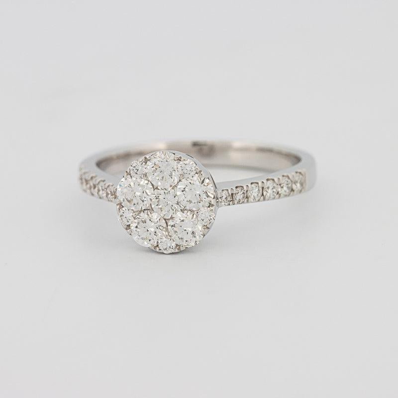 Invisible round diamond ring - ZIZOV DIAMONDS