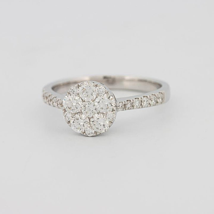 Invisible round diamond ring - ZIZOV DIAMONDS