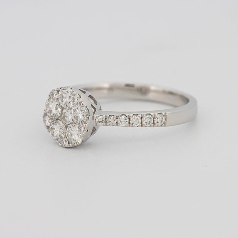 Invisible round diamond ring - ZIZOV DIAMONDS