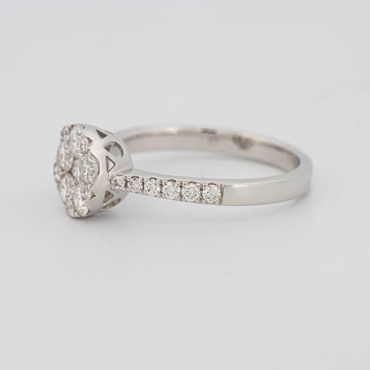 Invisible round diamond ring - ZIZOV DIAMONDS
