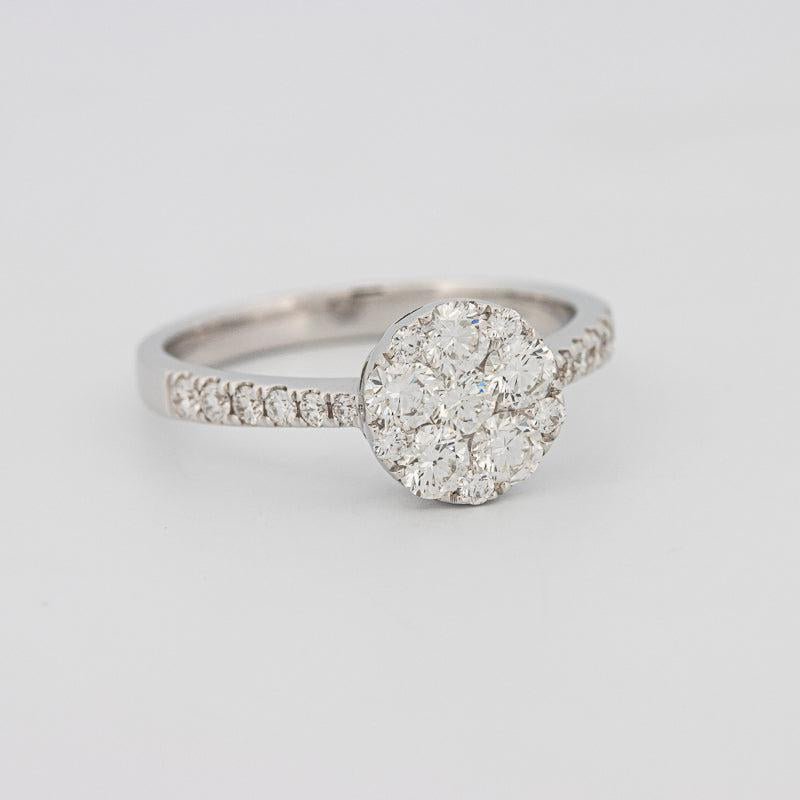 Invisible round diamond ring - ZIZOV DIAMONDS