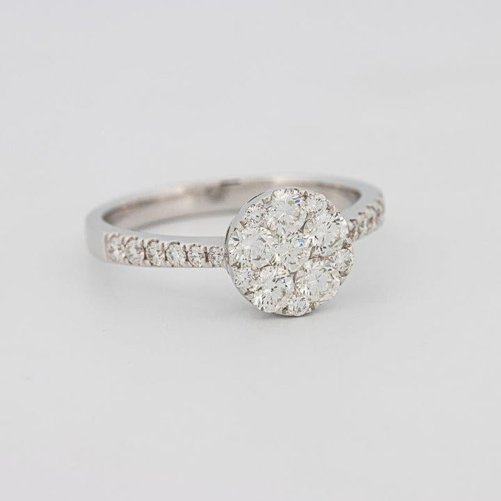 Invisible round diamond ring - ZIZOV DIAMONDS