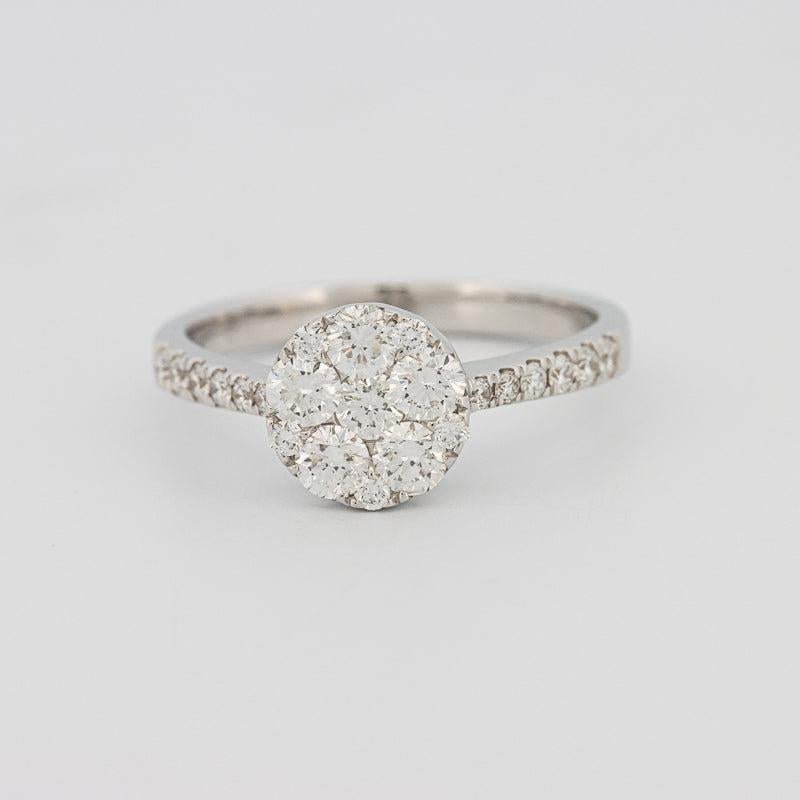 Invisible round diamond ring - ZIZOV DIAMONDS