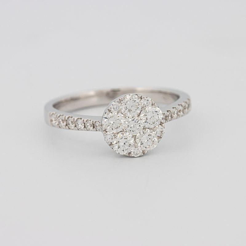 Invisible round diamond ring - ZIZOV DIAMONDS