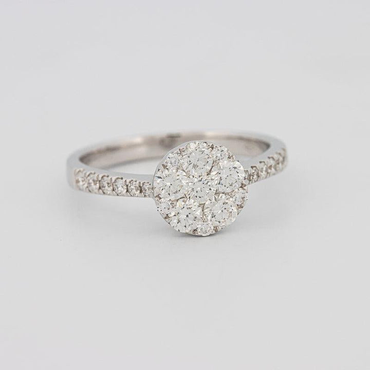 Invisible round diamond ring - ZIZOV DIAMONDS