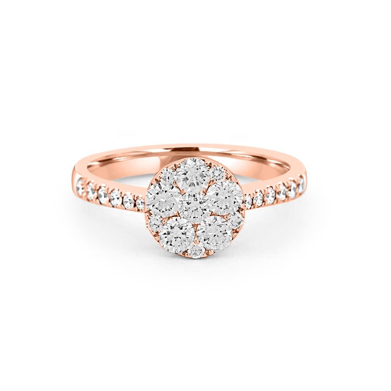 Invisible round diamond ring - ZIZOV DIAMONDS