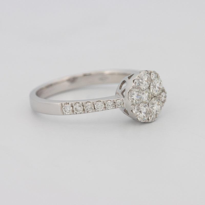 Invisible round diamond ring - ZIZOV DIAMONDS