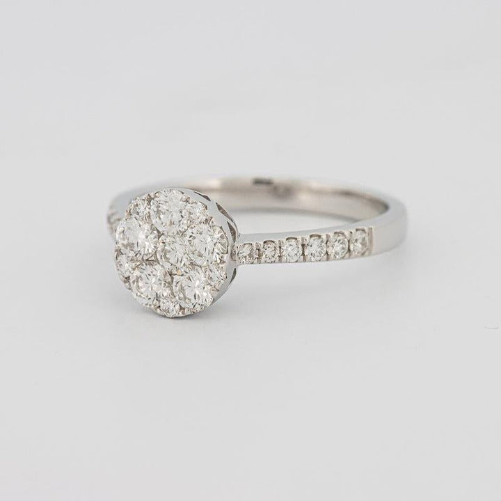 Invisible round diamond ring - ZIZOV DIAMONDS