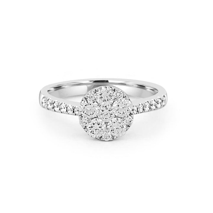 Invisible round diamond ring - ZIZOV DIAMONDS