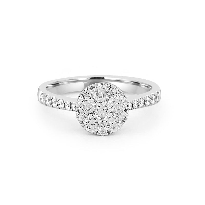Invisible round diamond ring - ZIZOV DIAMONDS