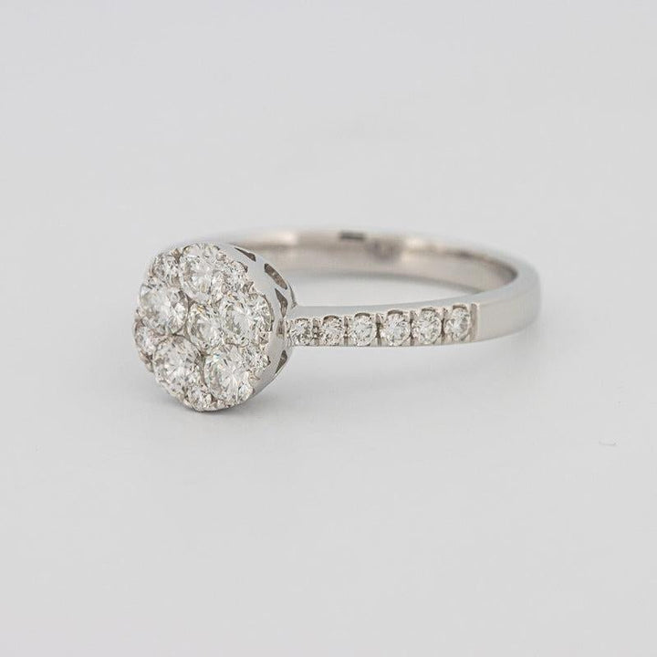 Invisible round diamond ring - ZIZOV DIAMONDS