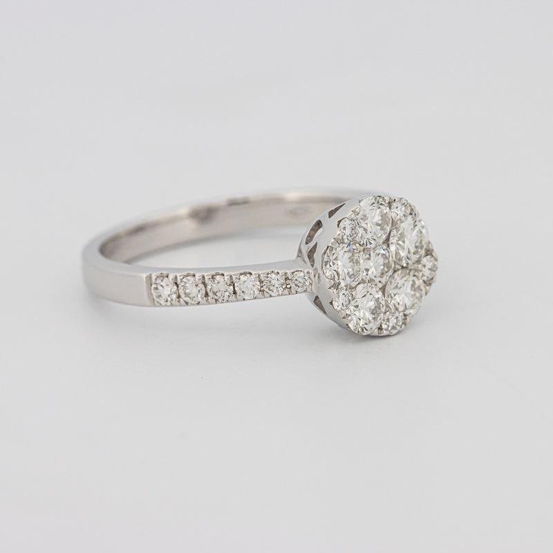 Invisible round diamond ring - ZIZOV DIAMONDS