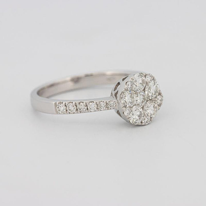 Invisible round diamond ring - ZIZOV DIAMONDS