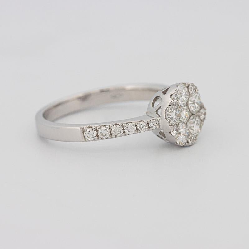 Invisible round diamond ring - ZIZOV DIAMONDS