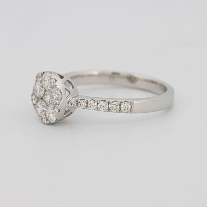 Invisible round diamond ring - ZIZOV DIAMONDS
