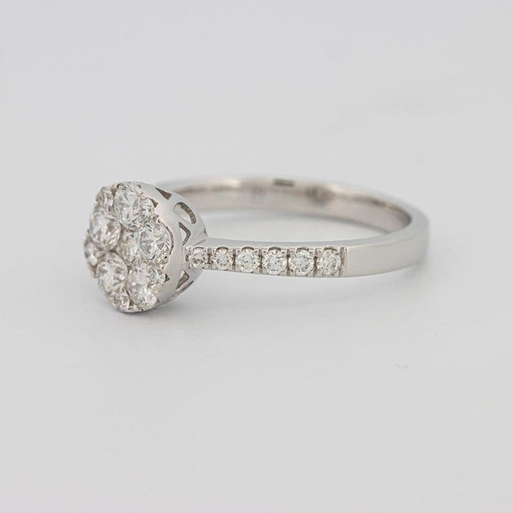 Invisible round diamond ring - ZIZOV DIAMONDS