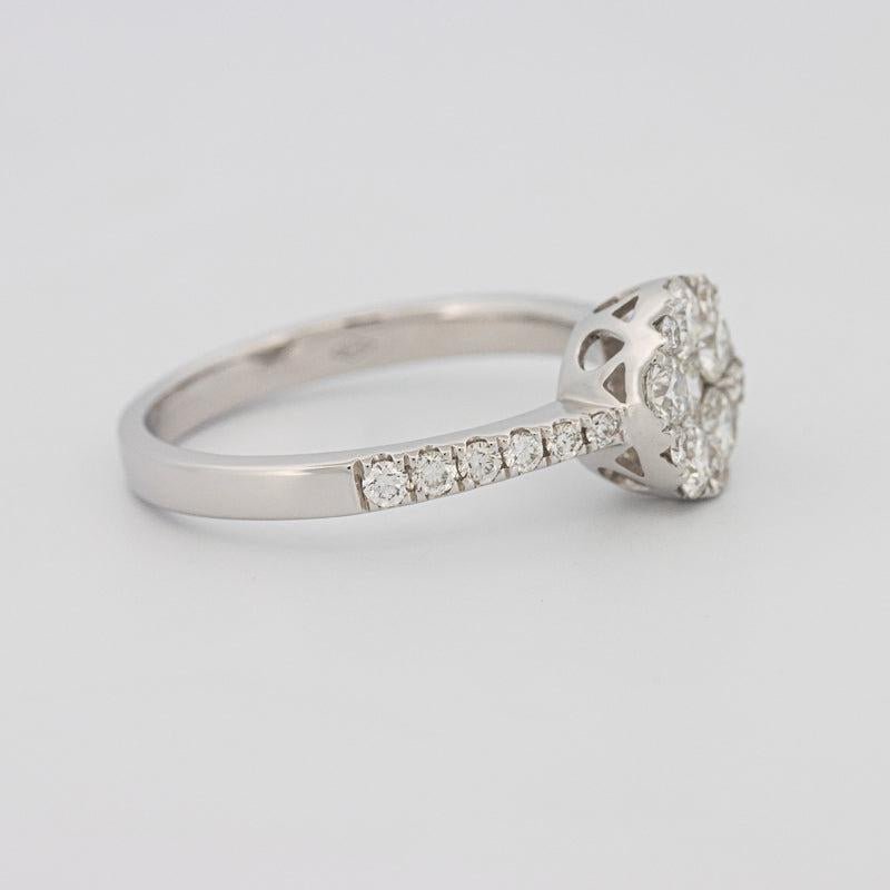 Invisible round diamond ring - ZIZOV DIAMONDS