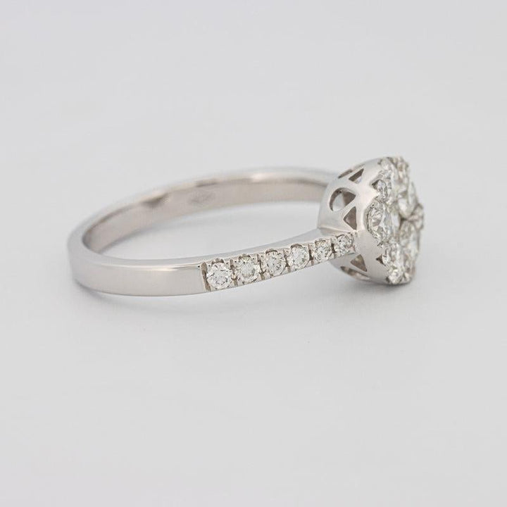 Invisible round diamond ring - ZIZOV DIAMONDS
