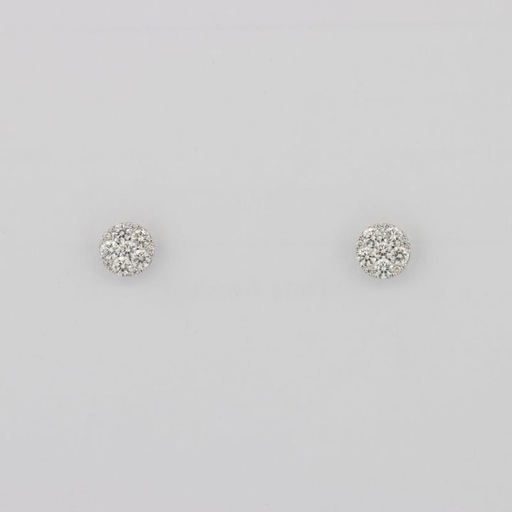 Invisible Round Diamond Studs (small) - ZIZOV DIAMONDS