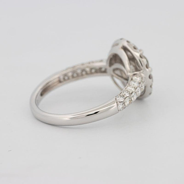 Invisible round halo diamond ring - ZIZOV DIAMONDS