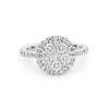 Invisible round halo diamond ring - ZIZOV DIAMONDS