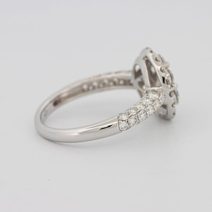 Invisible round halo diamond ring - ZIZOV DIAMONDS