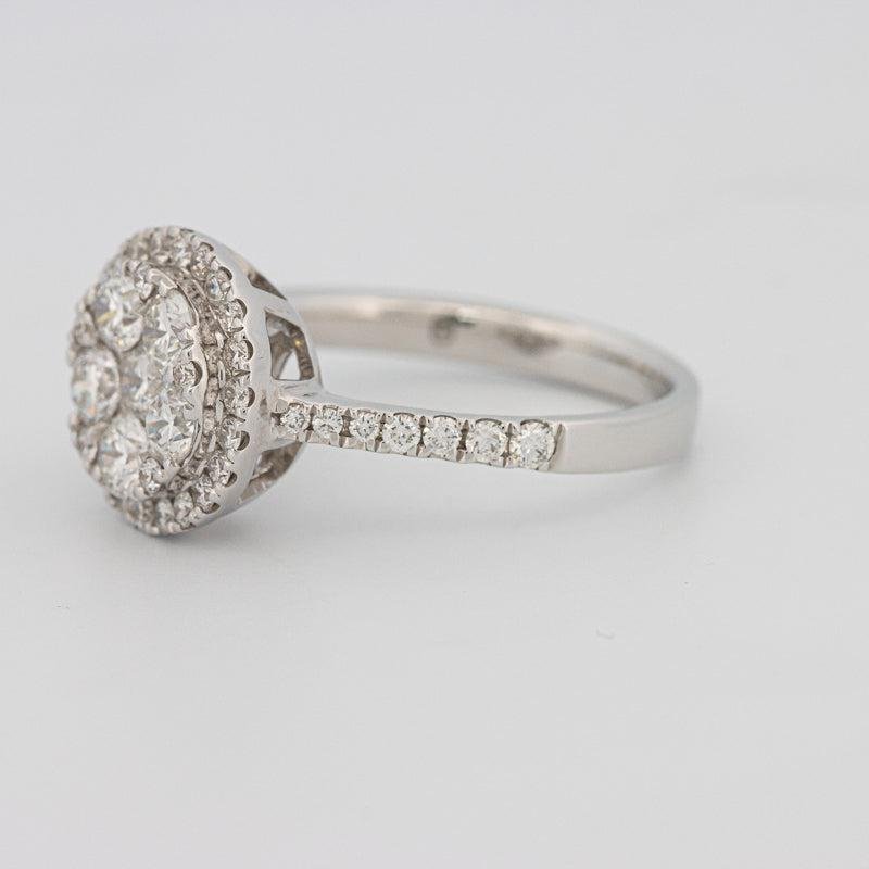 Invisible round halo diamond ring - ZIZOV DIAMONDS