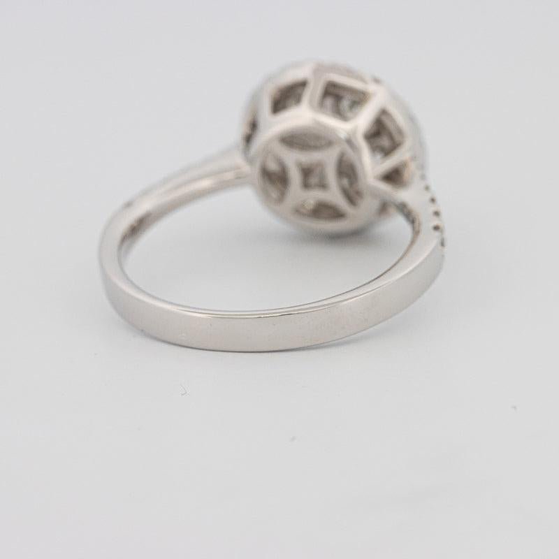 Invisible round halo diamond ring - ZIZOV DIAMONDS