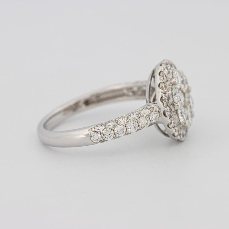 Invisible round halo diamond ring - ZIZOV DIAMONDS